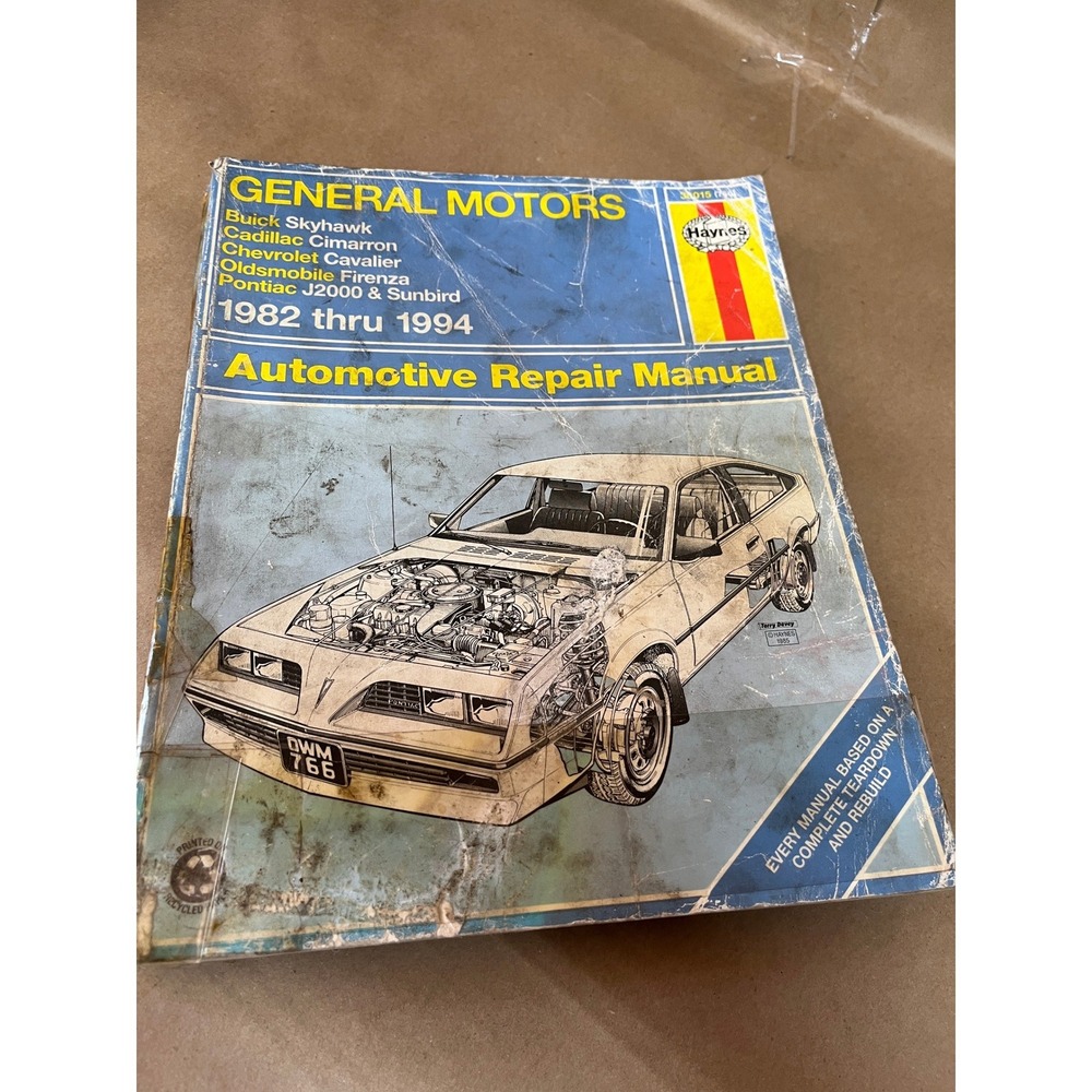 Haynes‎ GM Automotive Repair Manual 1982-1994 Buick Cadillac Chevrolet Pontiac